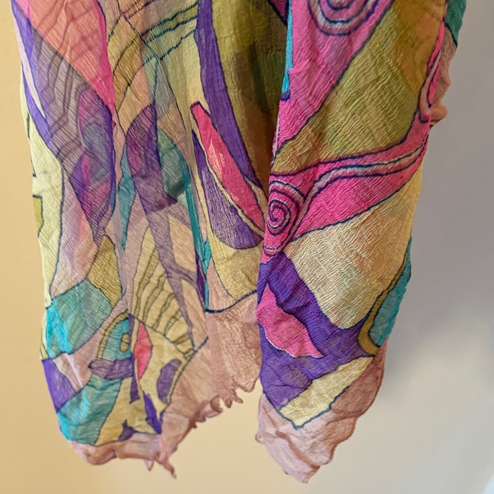 Colorful Abstract Pattern Scarf - Picture 5 of 6